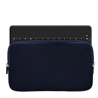 Afbeelding van kwmobile toetsenbord hoes geschikt voor Logitech KEYS TO GO hoesje Neopreen keyboard beschermhoes Reis case met rits Keyboards cover in donkerblauw