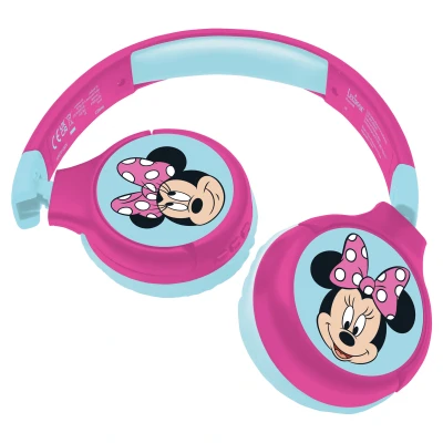 Afbeelding van 2 In 1 BluetoothÃ‚Â® en bekabelde comfortpouwbare hoofdtelefoon met Kids Safe Volume Minnie