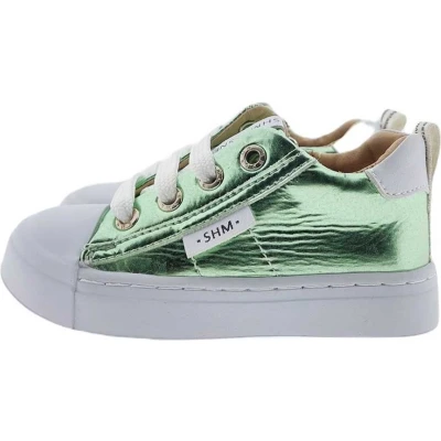 Afbeelding van Veterschoenen Meisjes Green Metallic Leer Shoesme Maat 24