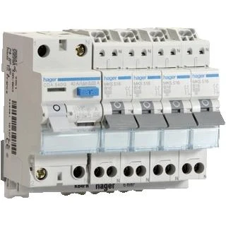 Afbeelding van Hager Vision combinatie 1 ALS 2P 40A 30 mA + 4 eindgroepen
