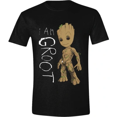 Afbeelding van Guardians of the Galaxy I Am Groot Scribbles Mannen T Shirt Zwart S