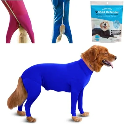 Afbeelding van Shed Defender Bodysuit voor honden Origineel hondenshirt Gezien op Shark Tank Bevat hondenhaar, angstkalmerende chirurgie herstelpak Dierenarts goedgekeurd