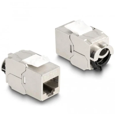 Afbeelding van Delock Keystone Modul RJ45 Buchse zu LSA Cat.6A STP mit Verschlussclip