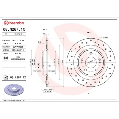 Afbeelding van Brembo Remschijven 08.N267.1X