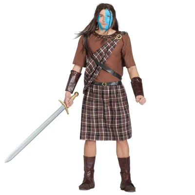 Afbeelding van Boland Hooglander kostuum voor volwassenen, 8 delig, verkleedkostuum themafeesten, Halloween of carnaval, Schotse krijger