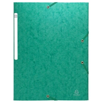 Afbeelding van Exacompta 55753E verzamelmap met elastiek en 3 kleppen van monoblock Scotten Manila karton 425 g, Nature Future, DIN A4 verpakking, groen