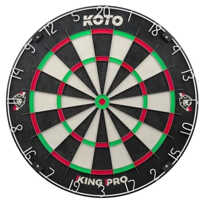Afbeelding van KOTO Pro Edition Dartbord, Sisal Kork Dartboard, Toernooi Dartbord met Braziliaans sisal, Incl. Montagesysteem, Dartspel Beginners &amp; Ervaren spelers
