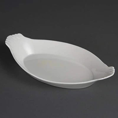 Afbeelding van Olympia Whiteware ovale gratineerschalen 32x17,7cm (6 stuks)