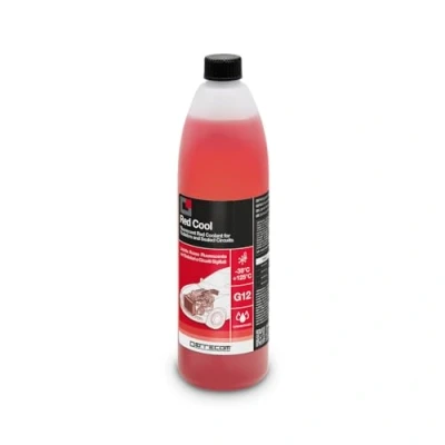 Afbeelding van ERRECOM Red Cool, Coolant and Antifreeze Concentrate, Fluorescent Formulation with organic based OAT inhibitor package, G12, 1 Litre