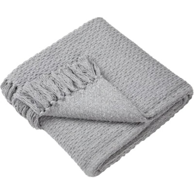 Afbeelding van Drift Home Hayden 100% gerecycled katoen plaid 130 x 180cm in grijs