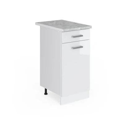 Afbeelding van Vicco Keukenonderkast R Line, Wit/Wit, 40 cm , WB Marmer