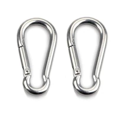 Afbeelding van HOMPER 2 stuks Karabijnhaak, 304 Roestvrij Staal, Klimhaak, Sleutelhanger, M8 Karabijnhaak Zonnezeil Accessoires, Belastbaar tot 200 kg