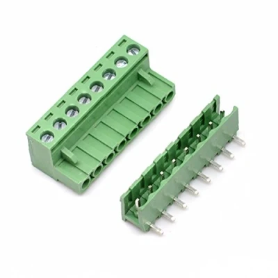 Afbeelding van Oiyagai 10 Set 5,08 mm Pitch Recht Hoek 8 Pins PCB Pluggable Terminal Block Connectors