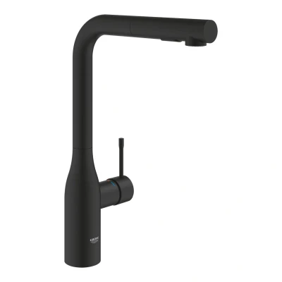 Afbeelding van Grohe essence keukenmengkraan professionele handdouche kleur phantom black 30503kf0