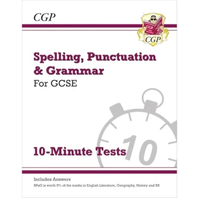 Afbeelding van CGP GCSE SP&amp;G Spelling, Punctuation and Grammar 10 Minute Tests (includes answers)