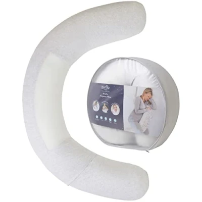 Afbeelding van Purflo Adem Zwangerschapskussen Zwangerschaps &amp; Full Body Support Kussen Minimaal Grijs