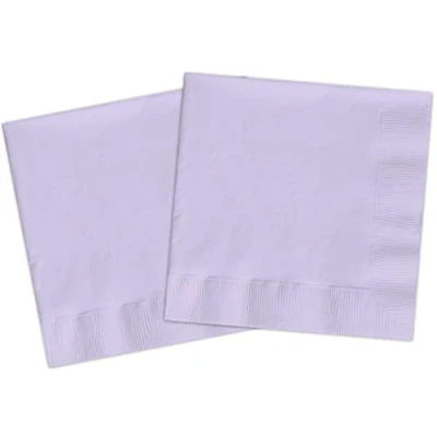 Afbeelding van Papieren servetten FSC composteerbaar (33x33cm, tweelaags), 20 stuks, lavendelpaars