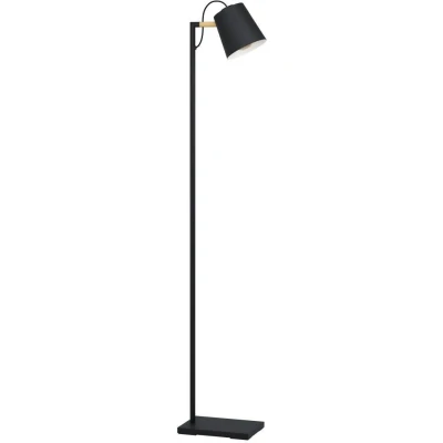 Afbeelding van EGLO Lacey vloerlamp E27(excl) 159 cm Hout/Staal Zwart/Bruin