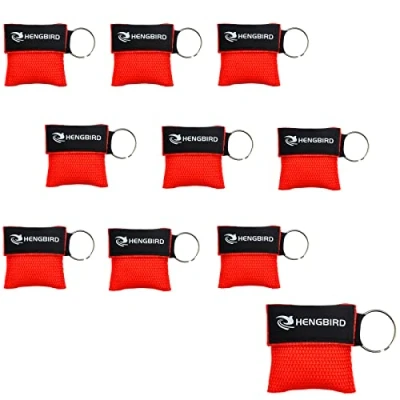 Afbeelding van Beademingsmasker, sleutelhanger, CPR gezichtsschild, eerstehulp, beademingsmaskers voor volwassenen en kinderen, nooddoek, zakmasker eerste hulp of AED training (10)