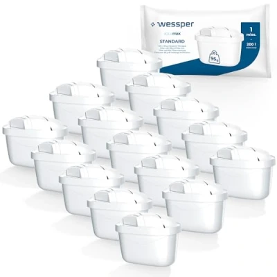 Afbeelding van Wessper Waterfilterpatronen compatibel met BRITA waterfilter Maxtra/ Maxtra+, 15 stuks