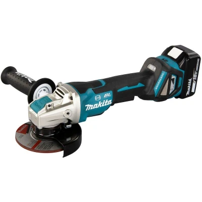 Afbeelding van Makita DGA519RTJ 18V Li ion accu haakse slijper set (2x5.0Ah) in Mbox X LOCK 125mm koolborstelloos