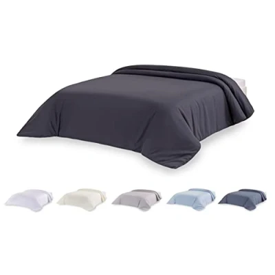 Afbeelding van Todocama Dekbedovertrek van microvezel, extra zacht (donkergrijs, bed 80/90 150 x 220 cm).