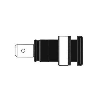 Afbeelding van GEISOLEERDE INBOUWBUS 4mm, AANRAAKVEILIG / ZWART (SEB 2620 F6,3) Hir
