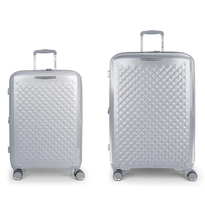Afbeelding van Gabol Queens hardcase kofferset (medium en groot), uitbreidbaar, inhoud tot 182 l, zilverkleurig