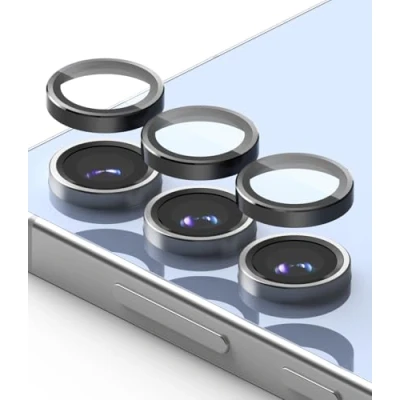 Afbeelding van Ringke Camera Lens Beschermer voor Samsung Galaxy S24 FE Frame Glass film 9H Gehard Glas Hardheid Anti kras Krasbestendige Lensbescherming Beschermfolie Black (2 Stuks)