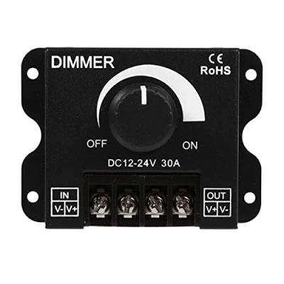 Afbeelding van Dimmercontroller 12V 24V 30A LED schakelaar handmatige bediening voor strips licht effen kleur strip verlichting lamp band