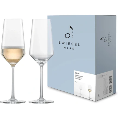 Afbeelding van Schott Zwiesel Pure champagneglas 30 cl set van 2 Transparant