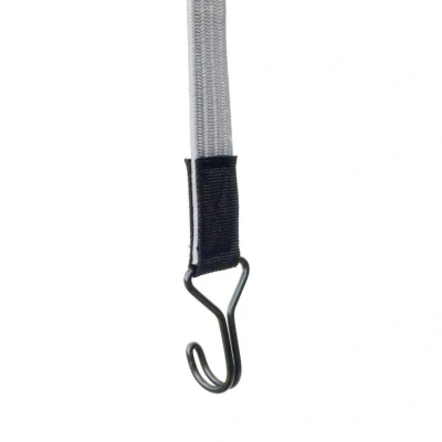 Afbeelding van Snelbinder met haken Plat elastiek 100cm Grijs
