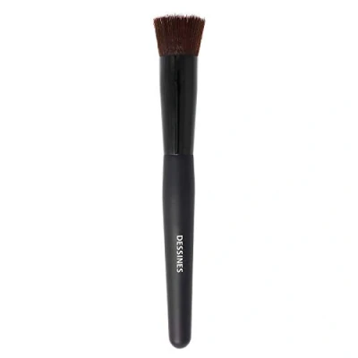 Afbeelding van DESSINES MakeUp TU775 Professionele kwast, veganistisch, van natuurlijk hout, foundation , contour rouge highlighter, blender, kabuki (zwart/onyx)