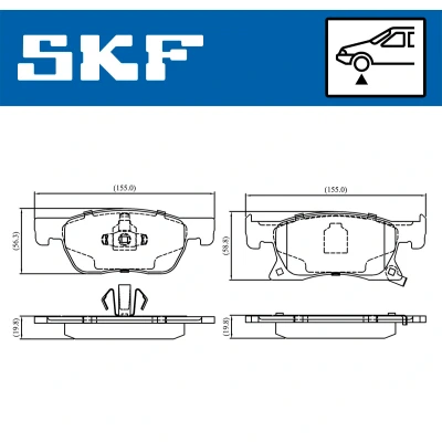 Afbeelding van SKF Remblokset VKBP 80291 A