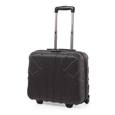 Afbeelding van Suitline Pilotenkoffer handbagage harde koffer 2 rollen business trolley, TSA, ABS mat titanium