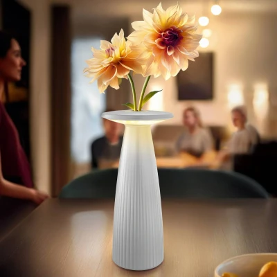 Afbeelding van Sigor Nuflair LED tafellamp, wit, IP54, dimbaar, 24 cm