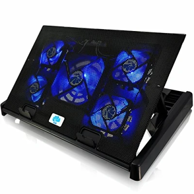Afbeelding van AABCOOLING NC81 Laptop Cooling Tray with 5 Fans and Blue Backlight, Fan Cooler, Lap Fan, Gaming Cooling, Knee Stand