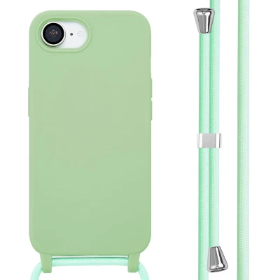 Afbeelding van iPhone SE 4 Hoesje Siliconen en TPU (zacht) imoshion Softcase/Koordhoesje/Backcover Groen Telefoonhoesje
