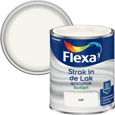 Afbeelding van Flexa Strak in de Lak Grondverf Terpentine Basis 750 ml Wit
