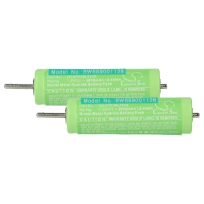 Afbeelding van vhbw 2 x accu compatibel met Panasonic ES RT81, SA40, SL41, RW30, RT51, RT53 elektrisch scheerapparaat (2000mAh, 1,2V, NiMH)