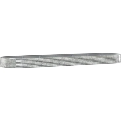 Afbeelding van Plantenbak 523x140x36 cm gepoedercoat staal zilverkleurig