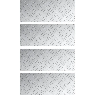 Afbeelding van vidaXL Zilver Aluminium 50 x 20 0.3 cm Traplopers
