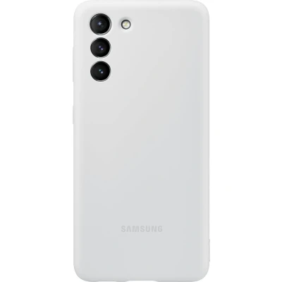 Afbeelding van Samsung Galaxy S21 Hoesje Siliconen en TPU (zacht) Softcase/Backcover Lichtgrijs Telefoonhoesje
