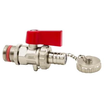 Afbeelding van VARIOSAN KFE Kogelkraan voor ketel 11381, 1/2&quot;, messing, mat, zelfdichtend, verchroomd