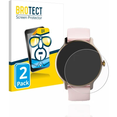 Afbeelding van BROTECT Screenprotector voor Hama Fit Watch 4910 Folie Beschermfolie transparant (2 Stuks)