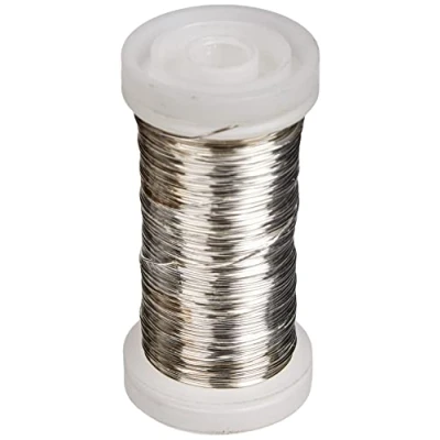 Afbeelding van Rayher Bloemendraad of ijzerdraad zilver 0.4 mm dik 100 meter snoer metaaldraad bindmaterialen