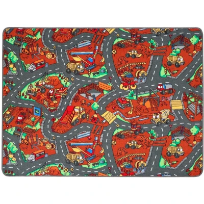 Afbeelding van Primaflor Ideen in Textil Kindervloerkleed Bouwplaats Straten speelkleed, kinderkamer