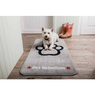 Afbeelding van Pet Rebellion Droogloopmat Stop Muddy Paws Grijs
