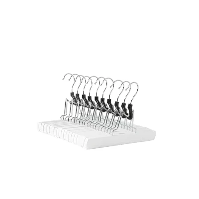 Afbeelding van Amazon Basics Hanger voor broek, hout, set van 10, 25 cm, wit