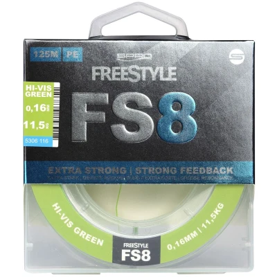 Afbeelding van Spro Freestyle FS8 Braid Hi Vis Chartreuse Gevlochten lijn 0.08mm (125m)